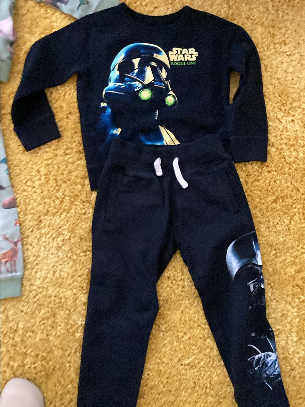 Star Wars Black Boys Graphic Jogger Pants with Drawstring